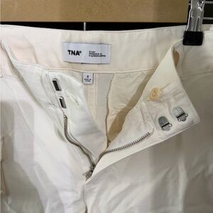 TNA Off-White High-Waisted Pants